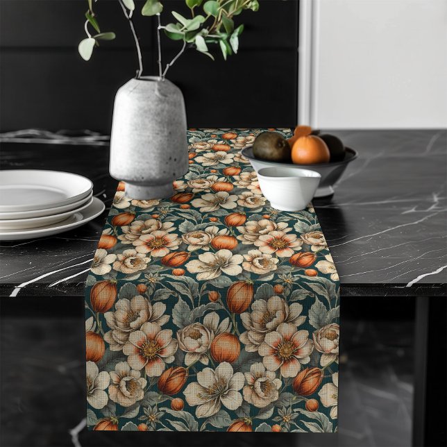 Caminho De Mesa Grande Atmosfera Cozy Runner Mesa Foliage do outono Russo (Rustic Autumn Foliage Table Runner Cozy Atmosphere)