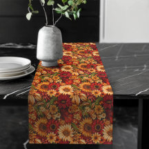 Autumn Harvest Pumpkins & Blooms Mesa Runner