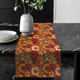 Caminho De Mesa Grande Autumn Harvest Pumpkins & Blooms Mesa Runner