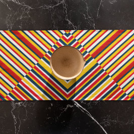 Caminho De Mesa Grande Bandas Diagonais Multicolores
