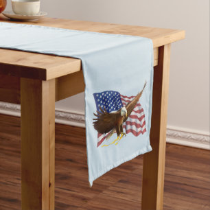 Caminho De Mesa Grande Bandeira Americana e Águia