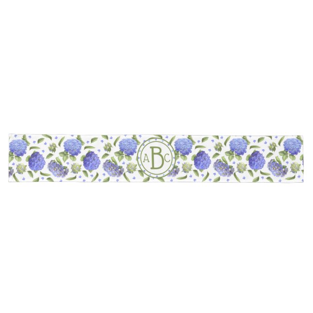 Caminho De Mesa Grande Blue Hydrangeas (Horizontal)