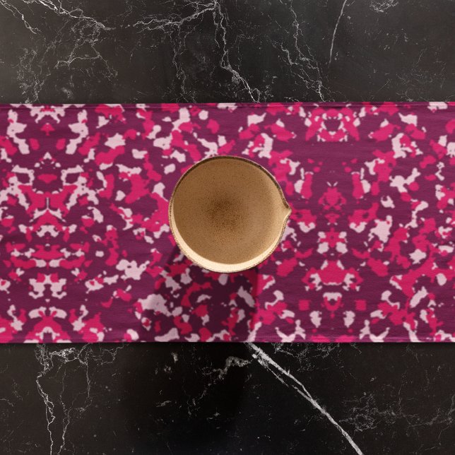 Caminho De Mesa Grande Camuflagem Rosa (table runner)