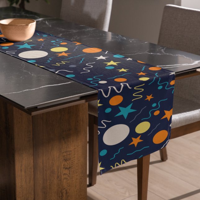 Caminho De Mesa Grande Celebração de Formas Confetti (Table runner)