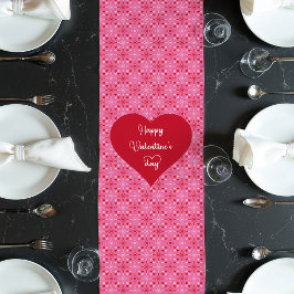 Caminho De Mesa Grande Charming Heart Pattern Valentine Table Runner