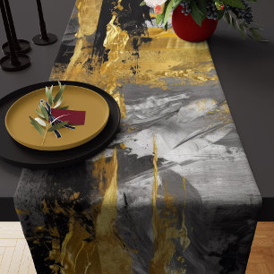 Caminho De Mesa Grande Cinzas Douradas e Abstrato modernas e de tendência