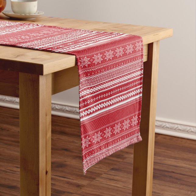 Caminho De Mesa Grande Classic Fair Isle Print Christmas Table Runner (No Local)