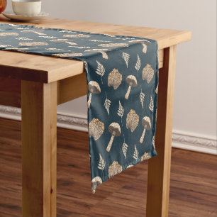 Caminho De Mesa Grande Cogumelos Russos de Cottagecore e Ferns Woodland