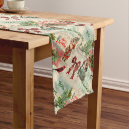Caminho De Mesa Grande Colagem de natais vintages