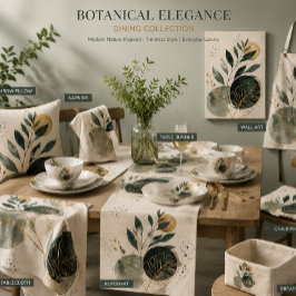 Caminho De Mesa Grande Coleção de Jantar Elegância Botânica