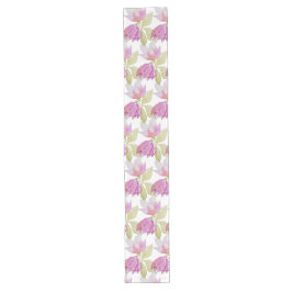 Caminho De Mesa Grande Cor de Água Violeta Rosa Elegante Boho Floral