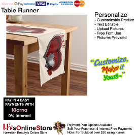 Caminho De Mesa Grande Coração Magic Beige Runner Household Linen