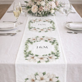Caminho De Mesa Grande Coroa Botânica de Magnólia Decoração de Casamento