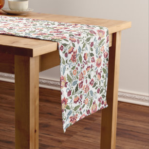 Caminho De Mesa Grande Corredor de Design Completo de Cor Botânica Vintag