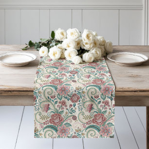 Caminho De Mesa Grande Corredor de Mesa com Florais Vitorianos