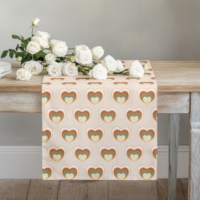 Caminho De Mesa Grande Corredor de Mesa Floral dos Anos 70 Elegância Past (70s Floral Table Runner Pastel Elegance)