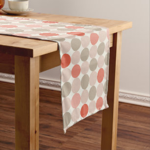 Caminho De Mesa Grande Corredor de Mesa Geométrico Vermelho Rosa Mocha