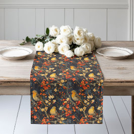 Caminho De Mesa Grande Corredor inspirado em queda com Pássaros e Sangue