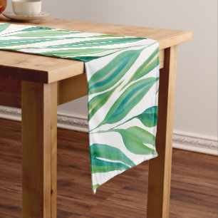 Caminho De Mesa Grande Cria Oceano Verde Azul Plantas Aquarela