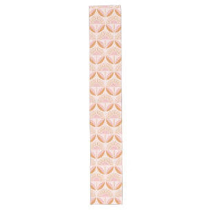 Caminho De Mesa Grande Cuta,laranja,pêssego,retrô,padrão floral,vindima,c
