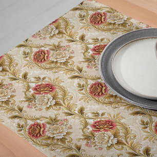Caminho De Mesa Grande Damask Dreams Floral Mesa Runner Estilo de Vintage