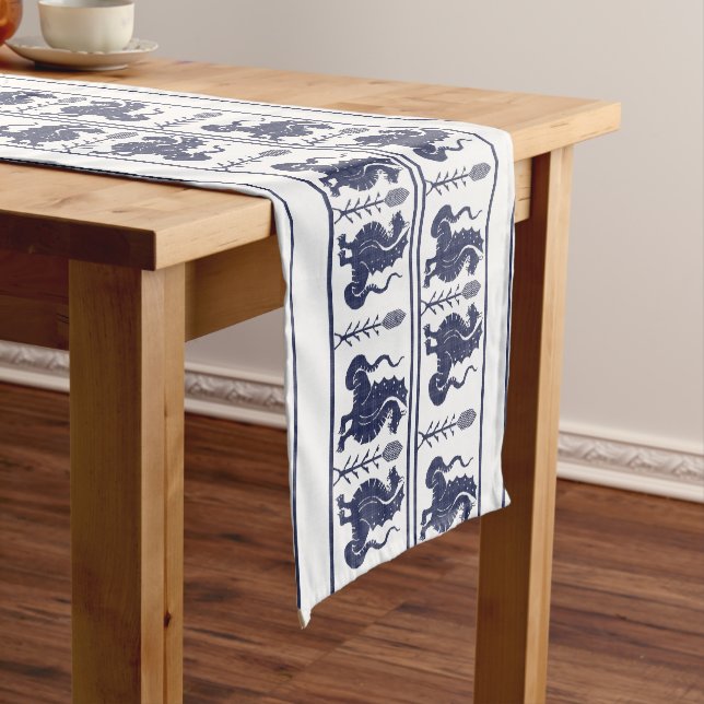 Caminho De Mesa Grande Dark Blue Dragons Table Runner (No Local)