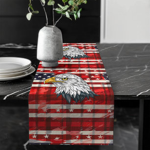 Caminho De Mesa Grande Decoração de Águia e Bandeira do Dia da Independên