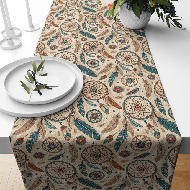 Caminho De Mesa Grande Design de Dreamcatcher Mesa Russo de  Étnica (Rustic Ethnic Table Runner Dreamcatcher Design)