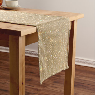 Caminho De Mesa Grande Diamante brilhante de multicores brilhante ouro