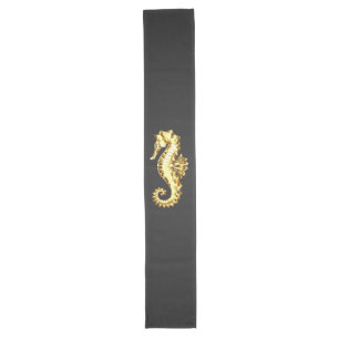 Caminho De Mesa Grande Dourado Cavalo de Mar Poligonal