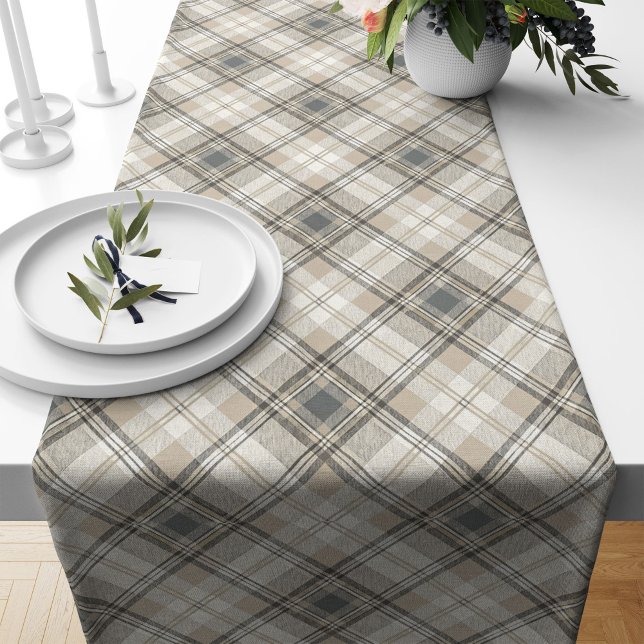 Caminho De Mesa Grande Elegante Soft Toned Geométrico Mesa Runner Equilib (Elegant Soft Toned Geometric Table Runner Balanced)