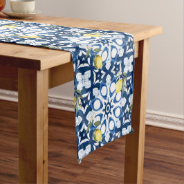 Caminho De Mesa Grande estilo italiano,mediterrâneo,majolica,limão,