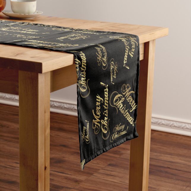 Caminho De Mesa Grande Faux Gold Foil Typografia (No Local)