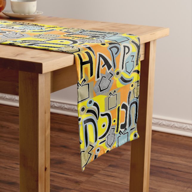 Caminho De Mesa Grande Feliz Hanukkah Feliz (No Local)