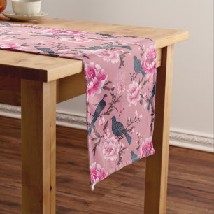 Caminho De Mesa Grande Flor de pássaro chinês rosa