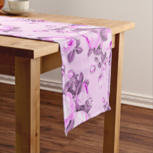 Caminho De Mesa Grande Flor roxa-rosa-elegante
