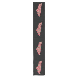 Caminho De Mesa Grande Floral Palestine mapeia a liberdade de arte para p