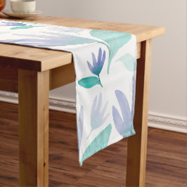 Caminho De Mesa Grande Flores Maravilhosas de Aquarela Azul Caribenha Ver