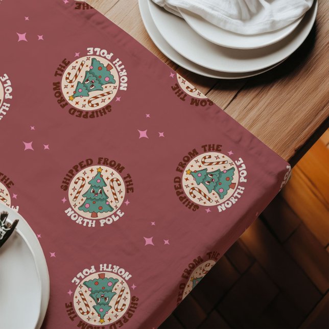 Caminho De Mesa Grande Groovy Table Décor 70s Pastel Christmas Style (Groovy Table Décor 70s Pastel Christmas Style)