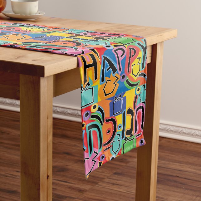 Caminho De Mesa Grande Happy Hanukkah Bright (No Local)