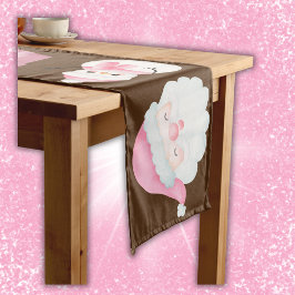 Caminho De Mesa Grande Ícones cor-de-rosa no Natal |