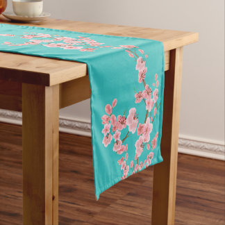 Caminho De Mesa Grande Italian-Inspired Cherry Blossom Green 