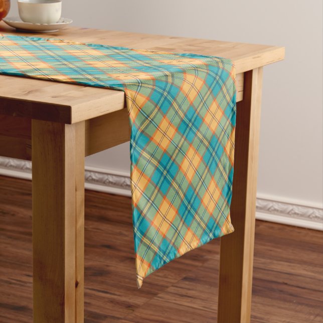 Caminho De Mesa Grande Kingfisher Tartan Mesa Runner (No Local)