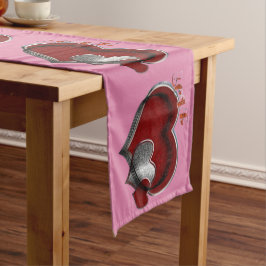 Caminho De Mesa Grande Linen de Mesa Coração Magic Pink