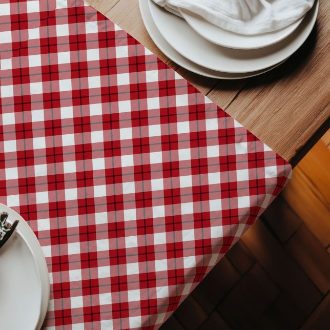 Caminho De Mesa Grande Lumberjack Xadrez Runner Red Black Rustic Charm ( Lumberjack Plaid Runner Red Black Rustic Charm)