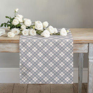 Caminho De Mesa Grande Mesa de Verificação de Cinza de Coral Suave Cozy