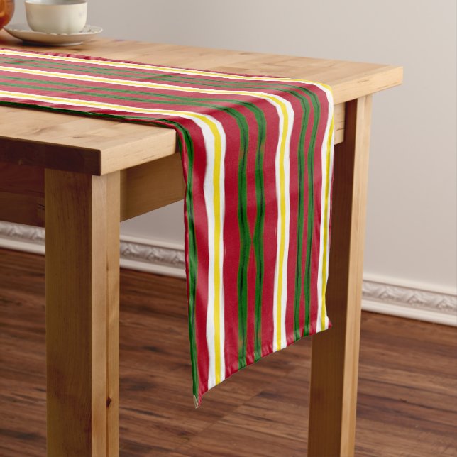 Caminho De Mesa Grande Mesa Runner Kwanzaa Stripes (No Local)