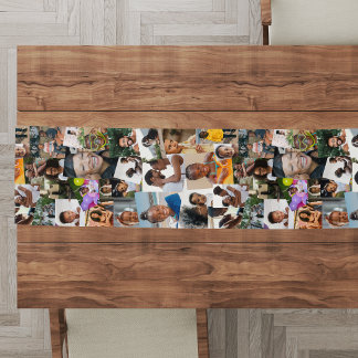 Caminho De Mesa Grande Modelo de colagem de 25 fotos sobrepostas aleatori