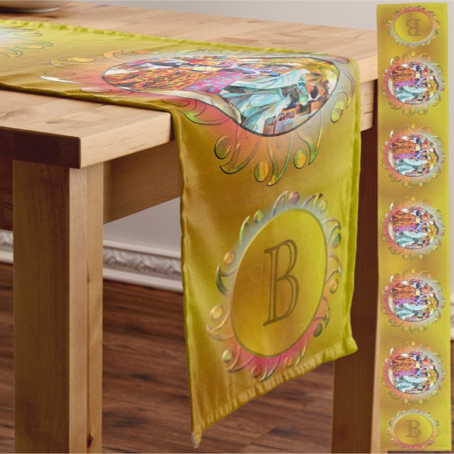 Caminho De Mesa Grande Monograma Ceviche Festival Mexicano Dançarinos 254 (Criador carregado)