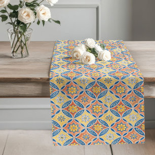 Caminho De Mesa Grande Motifs Azulejos Tradicionais do Mediterrâneo Artís